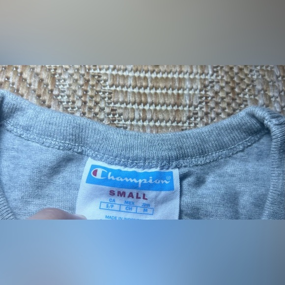 Champion Men's Life Oxford Grey Heritage Logo Print Tee,T-shirt,Size Small - Picture 7 of 8